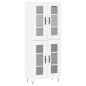 vidaXL Aparador alto madera contrachapada blanco 69,5x34x180 cm vidaXL Aparador alto madera contrachapada blanco 69,5x34x180 cm