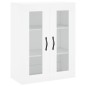 vidaXL Aparador alto madera contrachapada blanco brillo 69,5x34x180 cm
