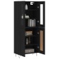 vidaXL Aparador alto madera contrachapada negro 69,5x34x180 cm vidaXL Aparador alto madera contrachapada negro 69,5x34x180 cm