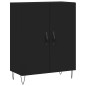 vidaXL Aparador alto madera contrachapada negro 69,5x34x180 cm vidaXL Aparador alto madera contrachapada negro 69,5x34x180 cm