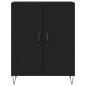 vidaXL Aparador alto madera contrachapada negro 69,5x34x180 cm vidaXL Aparador alto madera contrachapada negro 69,5x34x180 cm
