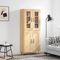 vidaXL Aparador alto madera contrachapada color roble 69,5x34x180 cm
