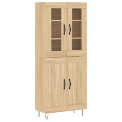 vidaXL Aparador alto madera contrachapada color roble 69,5x34x180 cm