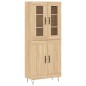 vidaXL Aparador alto madera contrachapada color roble 69,5x34x180 cm vidaXL Aparador alto madera contrachapada color roble 69,5x34x180 cm