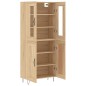 vidaXL Aparador alto madera contrachapada color roble 69,5x34x180 cm vidaXL Aparador alto madera contrachapada color roble 69,5x34x180 cm