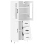 vidaXL Aparador alto madera contrachapada blanco 69,5x34x180 cm