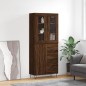vidaXL Aparador alto madera contrachapada marrón roble 69,5x34x180 cm vidaXL Aparador alto madera contrachapada marrón roble 69,5x34x180 cm
