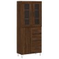 vidaXL Aparador alto madera contrachapada marrón roble 69,5x34x180 cm vidaXL Aparador alto madera contrachapada marrón roble 69,5x34x180 cm