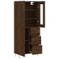 vidaXL Aparador alto madera contrachapada marrón roble 69,5x34x180 cm vidaXL Aparador alto madera contrachapada marrón roble 69,5x34x180 cm
