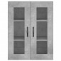 vidaXL Aparador alto madera contrachapada gris hormigón 69,5x34x180 cm
