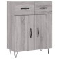 vidaXL Aparador alto madera contrachapada gris sonoma 69,5x34x180 cm vidaXL Aparador alto madera contrachapada gris sonoma 69,5x34x180 cm
