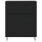 vidaXL Aparador alto madera contrachapada negro 69,5x34x180 cm vidaXL Aparador alto madera contrachapada negro 69,5x34x180 cm