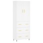 vidaXL Aparador alto madera contrachapada blanco 69,5x34x180 cm vidaXL Aparador alto madera contrachapada blanco 69,5x34x180 cm