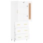 vidaXL Aparador alto madera contrachapada blanco 69,5x34x180 cm vidaXL Aparador alto madera contrachapada blanco 69,5x34x180 cm