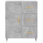 vidaXL Aparador alto madera contrachapada gris hormigón 69,5x34x180 cm vidaXL Aparador alto madera contrachapada gris hormigón 69,5x34x180 cm