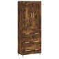 vidaXL Aparador alto madera contrachapada roble ahumado 69,5x34x180 cm vidaXL Aparador alto madera contrachapada roble ahumado 69,5x34x180 cm