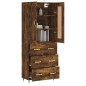 vidaXL Aparador alto madera contrachapada roble ahumado 69,5x34x180 cm vidaXL Aparador alto madera contrachapada roble ahumado 69,5x34x180 cm