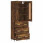 vidaXL Aparador alto madera contrachapada roble ahumado 69,5x34x180 cm vidaXL Aparador alto madera contrachapada roble ahumado 69,5x34x180 cm
