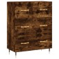 vidaXL Aparador alto madera contrachapada roble ahumado 69,5x34x180 cm vidaXL Aparador alto madera contrachapada roble ahumado 69,5x34x180 cm