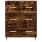 vidaXL Aparador alto madera contrachapada roble ahumado 69,5x34x180 cm vidaXL Aparador alto madera contrachapada roble ahumado 69,5x34x180 cm