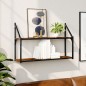 vidaXL Estantería de pared madera ingeniería marrón roble 80x21x51 cm vidaXL Estantería de pared madera ingeniería marrón roble 80x21x51 cm