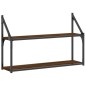 vidaXL Estantería de pared madera ingeniería marrón roble 80x21x51 cm vidaXL Estantería de pared madera ingeniería marrón roble 80x21x51 cm