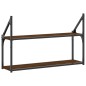 vidaXL Estantería de pared madera ingeniería marrón roble 80x21x51 cm vidaXL Estantería de pared madera ingeniería marrón roble 80x21x51 cm