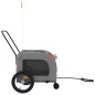 vidaXL Remolque de bicicleta mascotas hierro tela Oxford naranja gris vidaXL Remolque de bicicleta mascotas hierro tela Oxford naranja gris