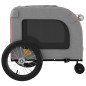 vidaXL Remolque de bicicleta mascotas hierro tela Oxford naranja gris vidaXL Remolque de bicicleta mascotas hierro tela Oxford naranja gris