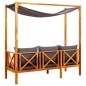vidaXL Banco de jardín con toldo madera maciza de acacia vidaXL Banco de jardín con toldo madera maciza de acacia