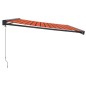 vidaXL Toldo retráctil aluminio y tela naranja y marrón 4x3 m vidaXL Toldo retráctil aluminio y tela naranja y marrón 4x3 m