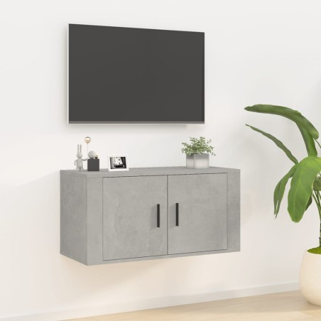 vidaXL Mueble para TV de pared gris hormigón 80x34,5x40 cm