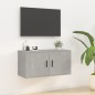 vidaXL Mueble para TV de pared gris hormigón 80x34,5x40 cm vidaXL Mueble para TV de pared gris hormigón 80x34,5x40 cm