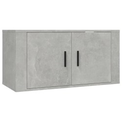 vidaXL Mueble para TV de pared gris hormigón 80x34,5x40 cm