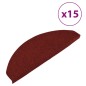 vidaXL Alfombrilla autoadhesiva de escalera 15 uds roja 65x22,5x3,5 cm vidaXL Alfombrilla autoadhesiva de escalera 15 uds roja 65x22,5x3,5 cm