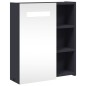 vidaXL Mueble de baño con espejo y luz LED gris 45x13x52 cm vidaXL Mueble de baño con espejo y luz LED gris 45x13x52 cm