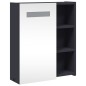 vidaXL Mueble de baño con espejo y luz LED gris 45x13x52 cm vidaXL Mueble de baño con espejo y luz LED gris 45x13x52 cm