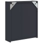 vidaXL Mueble de baño con espejo y luz LED gris 45x13x52 cm vidaXL Mueble de baño con espejo y luz LED gris 45x13x52 cm
