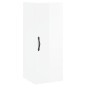 vidaXL Aparador alto madera contrachapada blanco brillo 34,5x34x180 cm