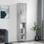 vidaXL Aparador de madera contrachapada gris hormigón 34,5x34x180 cm vidaXL Aparador de madera contrachapada gris hormigón 34,5x34x180 cm