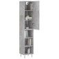 vidaXL Aparador de madera contrachapada gris hormigón 34,5x34x180 cm vidaXL Aparador de madera contrachapada gris hormigón 34,5x34x180 cm