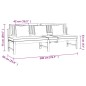 vidaxL Sofá cama con cojín madera maciza acacia crema 200x60x75 cm 