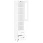 vidaXL Aparador alto madera contrachapada blanco 34,5x34x180 cm vidaXL Aparador alto madera contrachapada blanco 34,5x34x180 cm