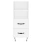 vidaXL Aparador alto madera contrachapada blanco 34,5x34x180 cm vidaXL Aparador alto madera contrachapada blanco 34,5x34x180 cm