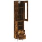 vidaXL Aparador de madera contrachapada roble ahumado 34,5x34x180 cm vidaXL Aparador de madera contrachapada roble ahumado 34,5x34x180 cm