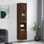 vidaXL Aparador alto madera contrachapada roble marrón 34,5x34x180 cm vidaXL Aparador alto madera contrachapada roble marrón 34,5x34x180 cm