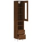 vidaXL Aparador alto madera contrachapada roble marrón 34,5x34x180 cm vidaXL Aparador alto madera contrachapada roble marrón 34,5x34x180 cm