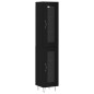 vidaXL Aparador de madera contrachapada negro 34,5x34x180 cm vidaXL Aparador de madera contrachapada negro 34,5x34x180 cm