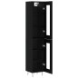 vidaXL Aparador de madera contrachapada negro 34,5x34x180 cm vidaXL Aparador de madera contrachapada negro 34,5x34x180 cm