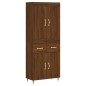 vidaXL Aparador alto madera contrachapada marrón roble 69,5x34x180 cm vidaXL Aparador alto madera contrachapada marrón roble 69,5x34x180 cm